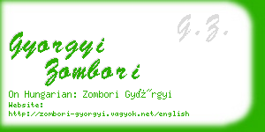 gyorgyi zombori business card